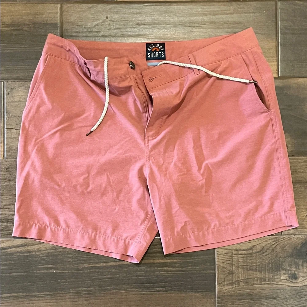 Faherty All Day Shorts 7” Rose Red
